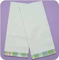 Gingham Trimmed Guest Towel