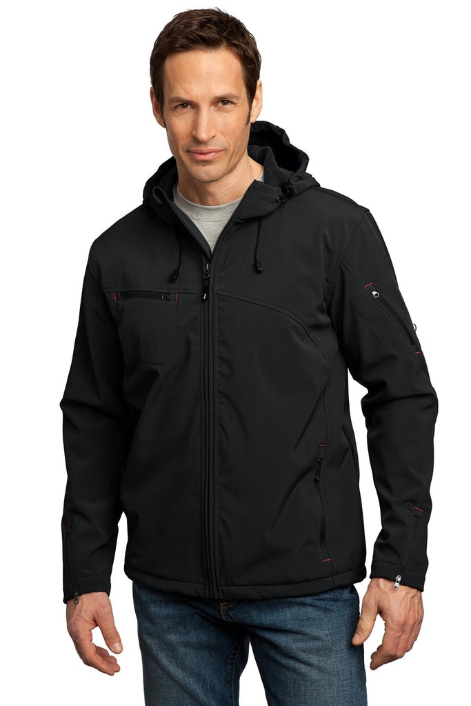 Port Authority® Textured Hooded Soft Shell Jacket. J706