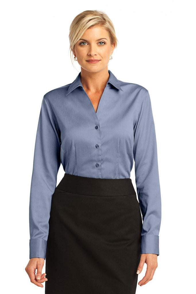 Red House® - Ladies French Cuff Non-Iron Pinpoint Oxford. RH63