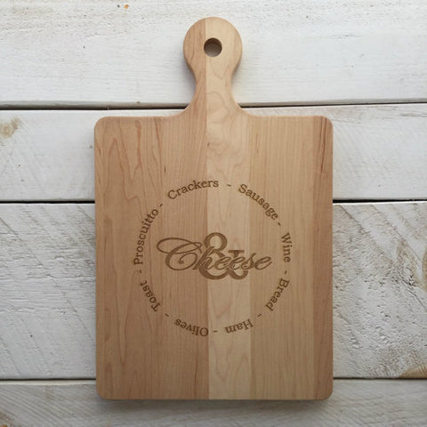 10" Engraved Serving Board with Round Handle