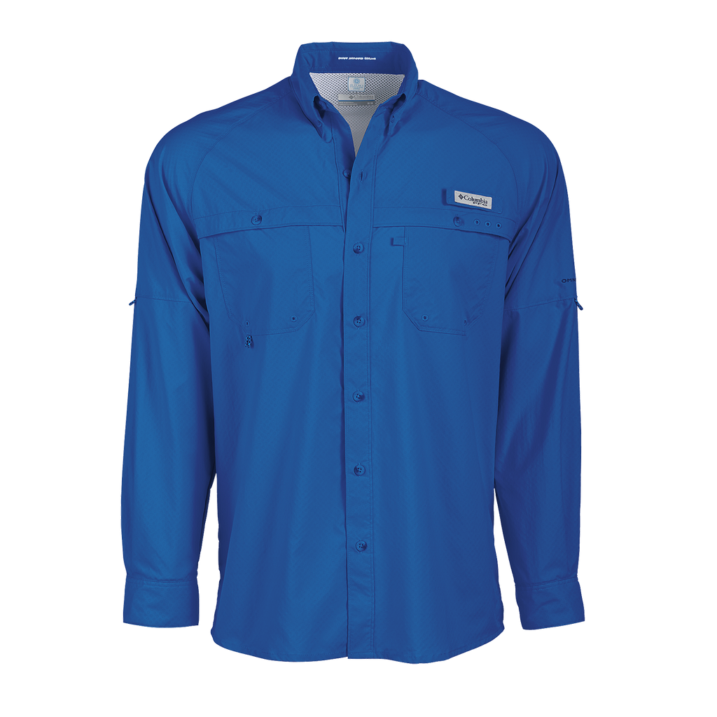 Columbia PFG Chemise Homme Bleu Moyen Ventilé Chemise de Pêche Columbia PFG Chemise Homme Bleu Moyen Ventilé Chemise de Pêche