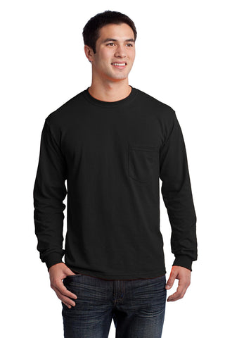Gildan® - Ultra Cotton® 100% Cotton Long Sleeve T-Shirt with Pocket.  2410