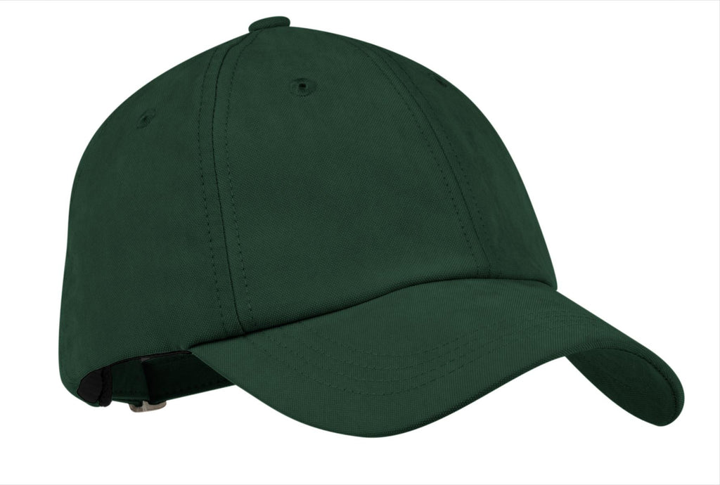 Port Authority Sueded Cap - Olive Low Profile Hat With CoolMax Sweatband, OSFA