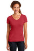 District Made® Ladies Mini Rib V-Neck Tee. DM401