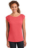 District Made® Ladies Modal Blend Gathered Shoulder Tee. DM483