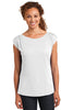 District Made® Ladies Modal Blend Gathered Shoulder Tee. DM483