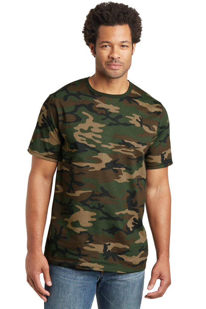 District Made® Mens Perfect Weight® Camo Crew Tee. DT104C