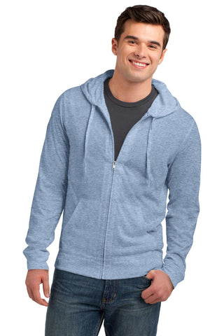 District® Young Mens Lightweight Jersey Full-Zip Hoodie. DT1100