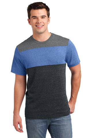 District® Young Mens Tri-Blend Pieced Crewneck Tee. DT143