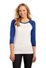 District® - Juniors 50/50 3/4-Sleeve Raglan Tee. DT228