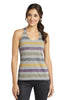 District® - Juniors Reverse Striped Scrunched Back Tank. DT229