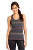District® - Juniors Reverse Striped Scrunched Back Tank. DT229