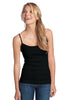 District® - Juniors 1x1 Rib Spaghetti Strap Tank. DT232