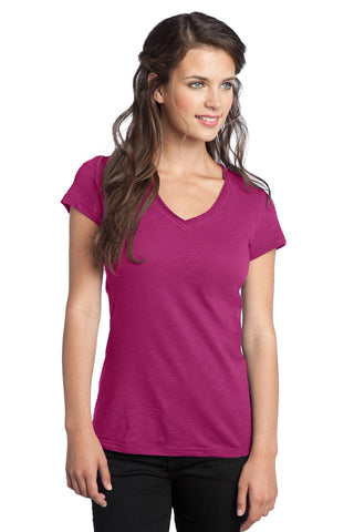 District® Juniors Slub V-Neck Tee. DT240