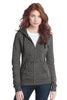 District® - Juniors Marled Fleece Full-Zip Hoodie DT292