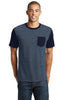 District® Young Mens Very Important Tee® with Contrast Sleeves and Pocket. DT6000SP