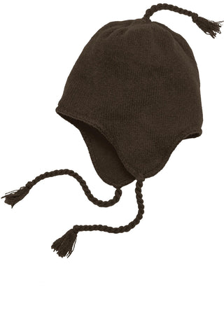 District® - Knit Hat with Ear Flaps.  DT604