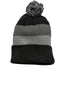 District® - Vintage Striped Beanie with Removable Pom. DT627