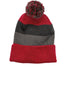 District® - Vintage Striped Beanie with Removable Pom. DT627