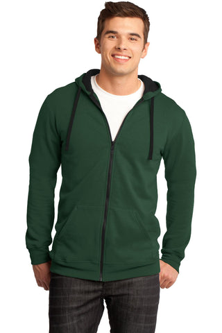 District® - Young Mens The Concert Fleece Full-Zip Hoodie. DT800"