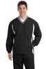 Sport-Tek® Tipped V-Neck Raglan Wind Shirt. JST62