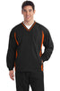 Sport-Tek® Tipped V-Neck Raglan Wind Shirt. JST62