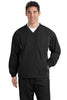 Sport-Tek® Tipped V-Neck Raglan Wind Shirt. JST62
