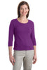 Port Authority® Ladies Modern Stretch Cotton 3/4-Sleeve Scoop Neck Shirt. L517