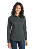 Port Authority® Ladies Stain-Resistant Roll Sleeve Twill Shirt. L649