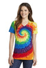Port & Company® Ladies Essential Tie-Dye V-Neck Tee.  LPC147V