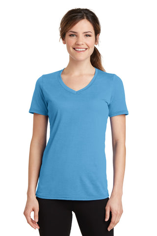 Port & Company® Ladies Essential Blended Performance V-Neck Tee. LPC381V