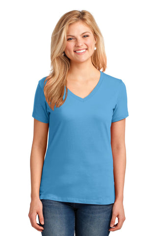 Port & Company® Ladies 5.4-oz 100% Cotton V-Neck T-Shirt. LPC54V