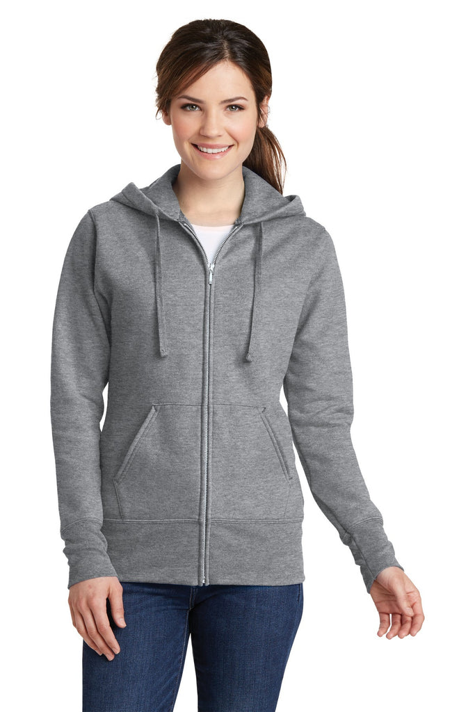 Port & Company® Ladies Classic Full-Zip Hooded Sweatshirt. LPC78ZH