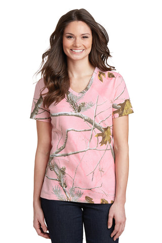 Russell Outdoors Realtree® Ladies 100% Cotton V-Neck T-Shirt. LRO54V"