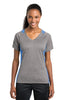 Sport-Tek® Ladies Heather Colorblock Contender V-Neck Tee. LST361"
