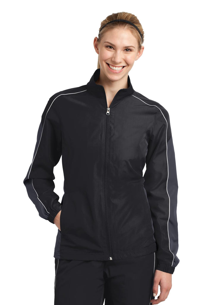 Sport-Tek® Ladies Piped Colorblock Wind Jacket. LST61