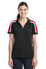 Sport-Tek® Ladies Tricolor Shoulder Micropique Sport-Wick® Polo. LST658
