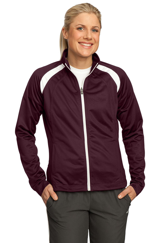 Sport Tek Ladies Tricot Track Jacket. LST90
