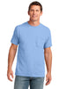 Port & Company® 5.4-oz 100% Cotton Pocket T-Shirt. PC54P