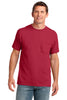 Port & Company® 5.4-oz 100% Cotton Pocket T-Shirt. PC54P