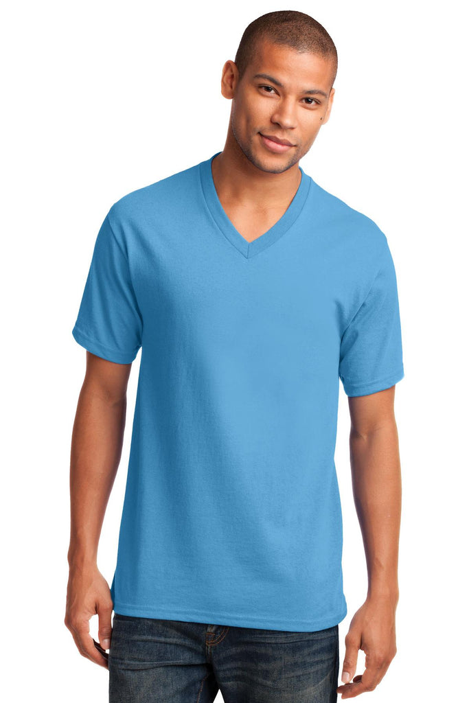 Port & Company® 5.4-oz 100% Cotton V-Neck T-Shirt. PC54V
