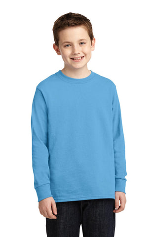 Port & Company® Youth Long Sleeve 5.4-oz 100% Cotton T-Shirt. PC54YLS