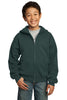 Port & Company® - Youth Full-Zip Hooded Sweatshirt.  PC90YZH