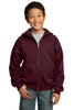 Port & Company® - Youth Full-Zip Hooded Sweatshirt.  PC90YZH