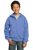 Port & Company® - Youth Full-Zip Hooded Sweatshirt.  PC90YZH