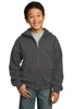 Port & Company® - Youth Full-Zip Hooded Sweatshirt.  PC90YZH