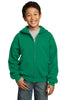 Port & Company® - Youth Full-Zip Hooded Sweatshirt.  PC90YZH