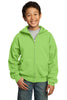 Port & Company® - Youth Full-Zip Hooded Sweatshirt.  PC90YZH