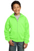 Port & Company® - Youth Full-Zip Hooded Sweatshirt.  PC90YZH