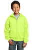 Port & Company® - Youth Full-Zip Hooded Sweatshirt.  PC90YZH